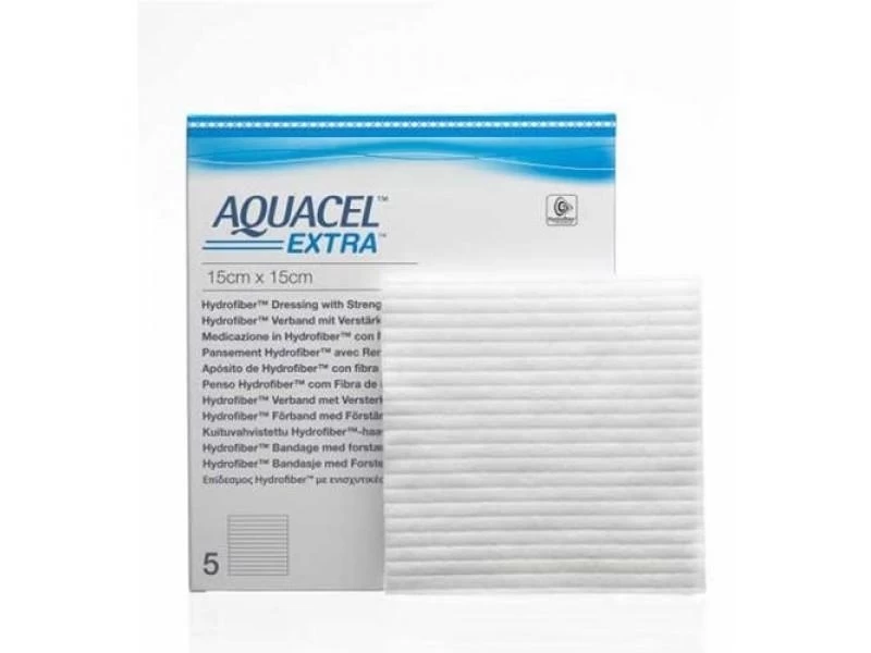 Aquacel Extra Hydrofibre Pansement Stérile 15x15cm 3 Aquacel Extra Hydrofibre Pansement Stérile 15x15cm