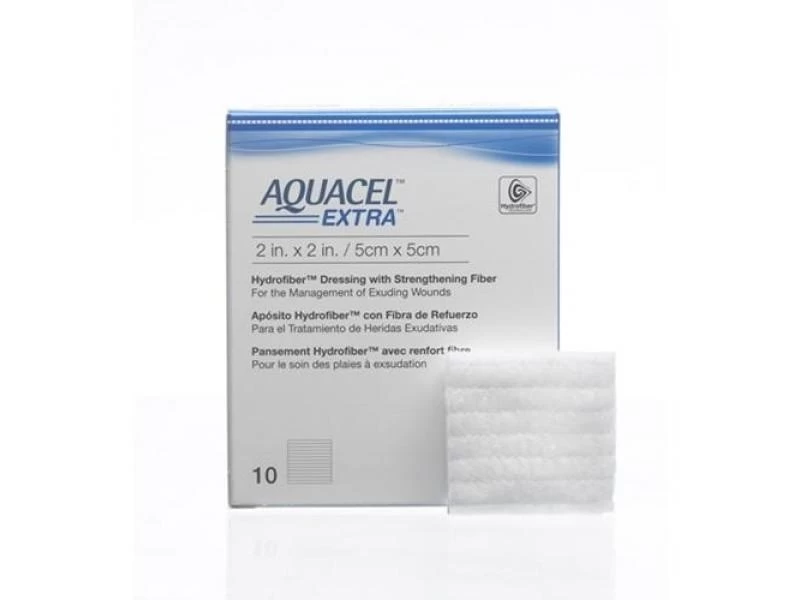 Aquacel Extra Hydrofibre Pansement Stérile 5x5cm 3 Aquacel Extra Hydrofibre Pansement Stérile 5x5cm