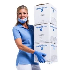 Gants En Nitrile Souple Comforties Violet / Bleu (premium) 100 Pièces