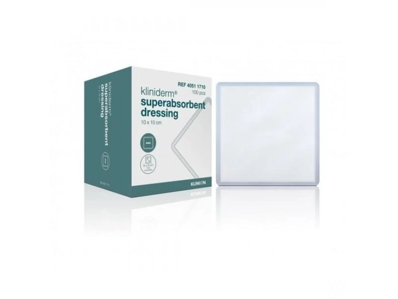 Kliniderm Pansement Superabsorbant Non Stérile 10x10cm 3 Kliniderm Pansement Superabsorbant Non Stérile 10x10cm