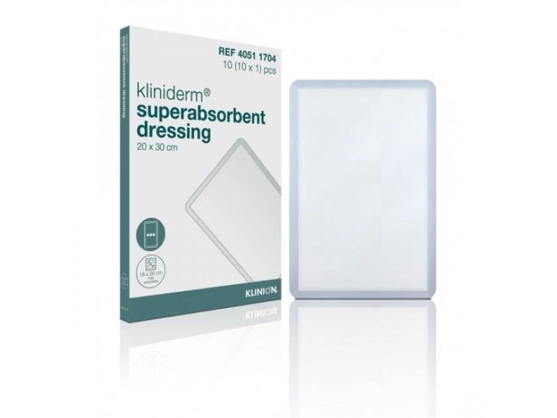 Kliniderm Pansement Superabsorbant Stérile 20x30cm 3 Kliniderm Pansement Superabsorbant Stérile 20x30cm