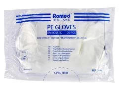 Romed Gant Polyester Rugueux 100pcs