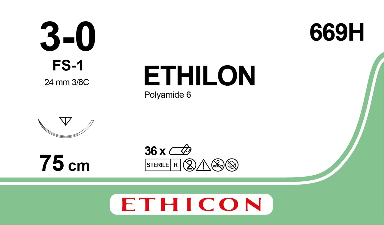 Suture Ethilon 3-0 (FS-1) 669H 36 Pièces 4 Suture Ethilon 3-0 (FS-1) 669H 36 Pièces – Image 2